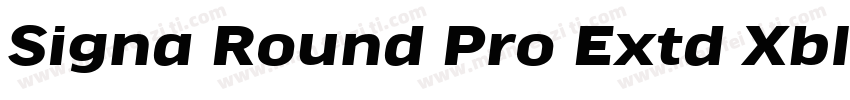 Signa Round Pro Extd Xblack Italic字体转换